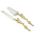 Golden Vine Collection Elegance Cake/Knife Set